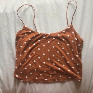 Pacsun polka dot crop tank